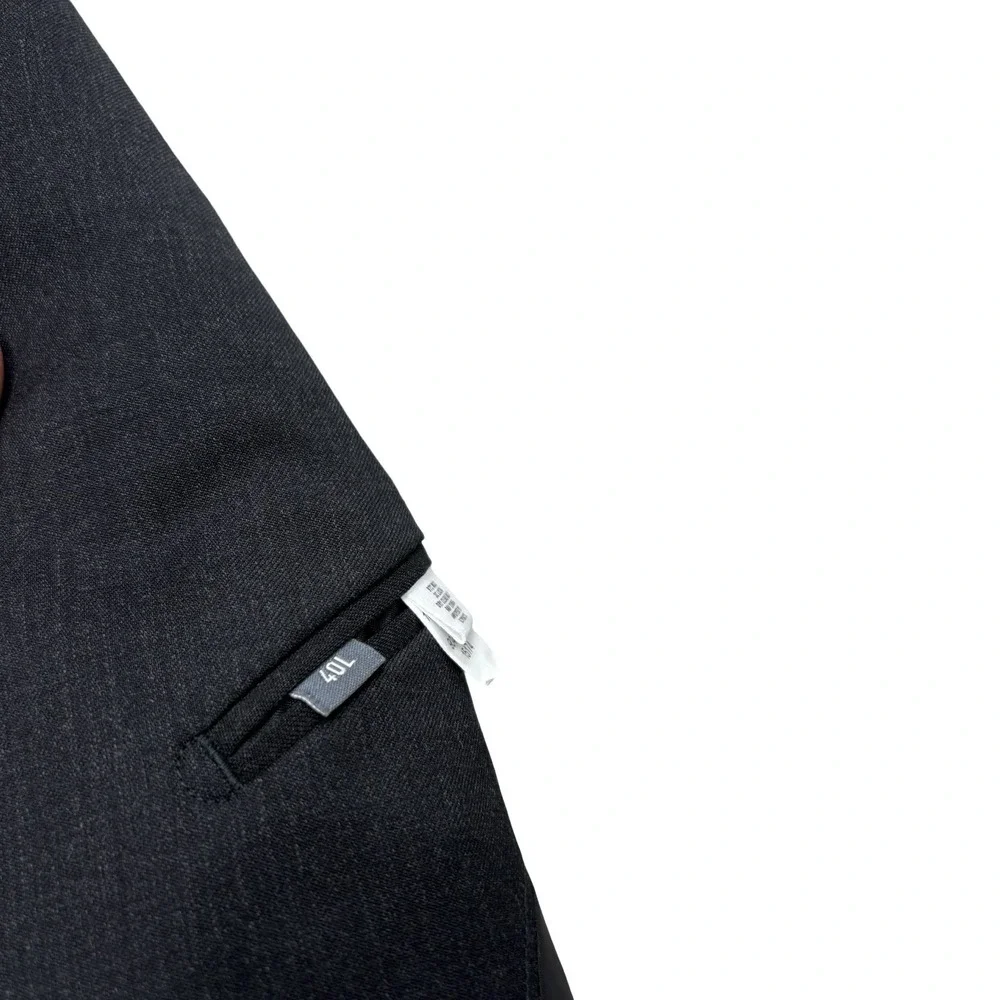 Bonobos Charcoal Gray Black Jetsetter Wool Athletic Fit Blazer Sz 40L